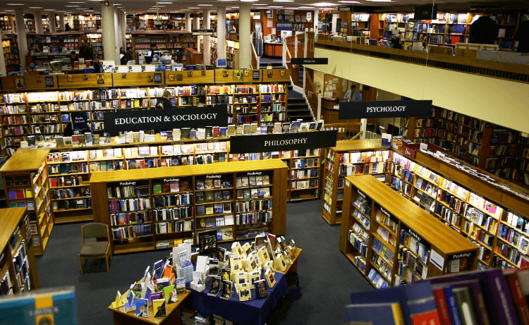 The Norrington Room in Blackwells, one of the most iconic bookshops on our trails
